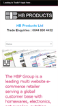 Mobile Screenshot of hbproducts.net